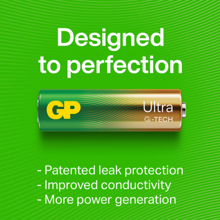 GP Ultra Alkaline battery AAA LR03 8-pack