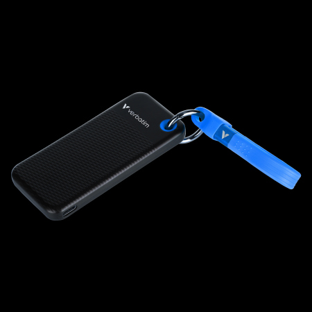 VERBATIM USB 3.2 Gen 2 1TB Pocket SSD, Black/Blue