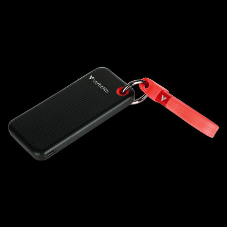 VERBATIM USB 3.2 Gen 2 1TB Pocket SSD, Black/Red