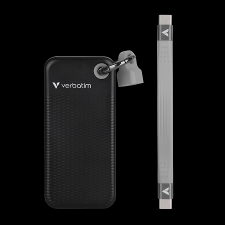 VERBATIM USB 3.2 Gen 2 2TB Pocket SSD, Black/Grey