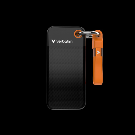 VERBATIM USB 3.2 Gen 2 2TB Pocket SSD, Black/Orange