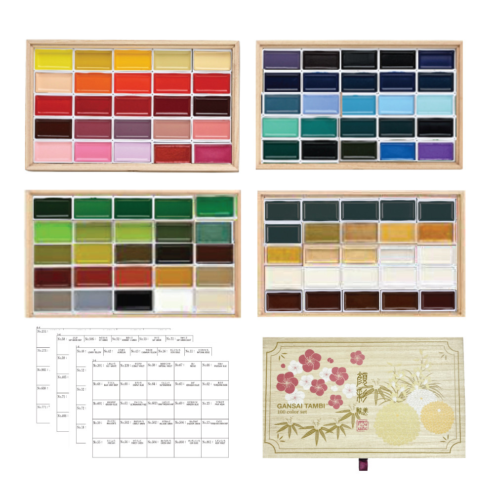 GANSAI TAMBI Aquarel 100 colour set