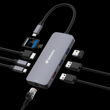 VERBATIM USB-C Pro Multiport Hub 9 Port CMH-09