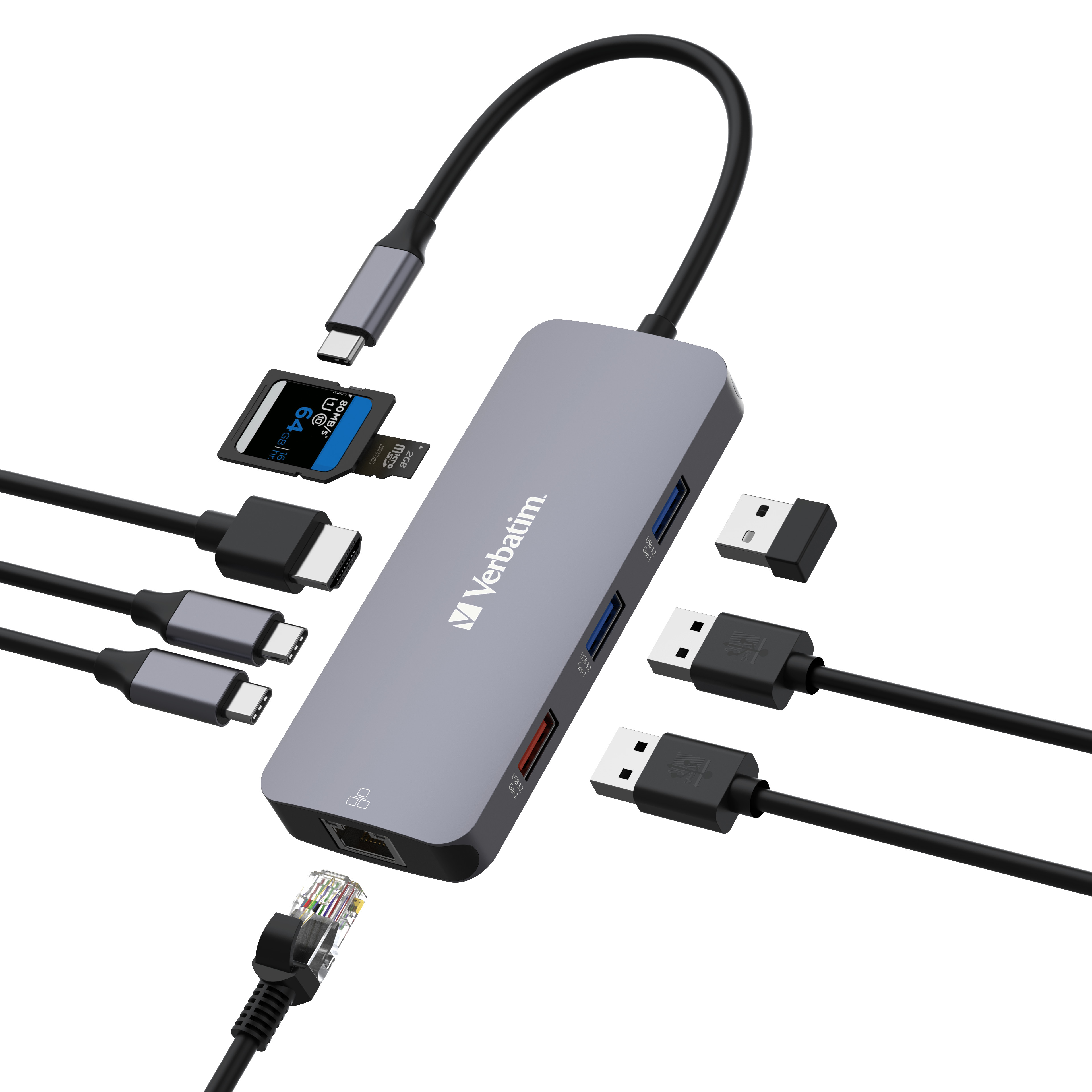 VERBATIM USB-C Pro Multiport Hub 9 Port CMH-09