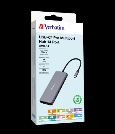 VERBATIM USB-C Pro Multiport Hub 14 Port CMH-14