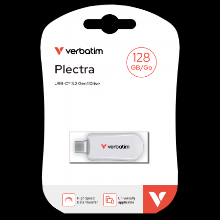 VERBATIM Plectra USB-C Flash Drive White 128GB