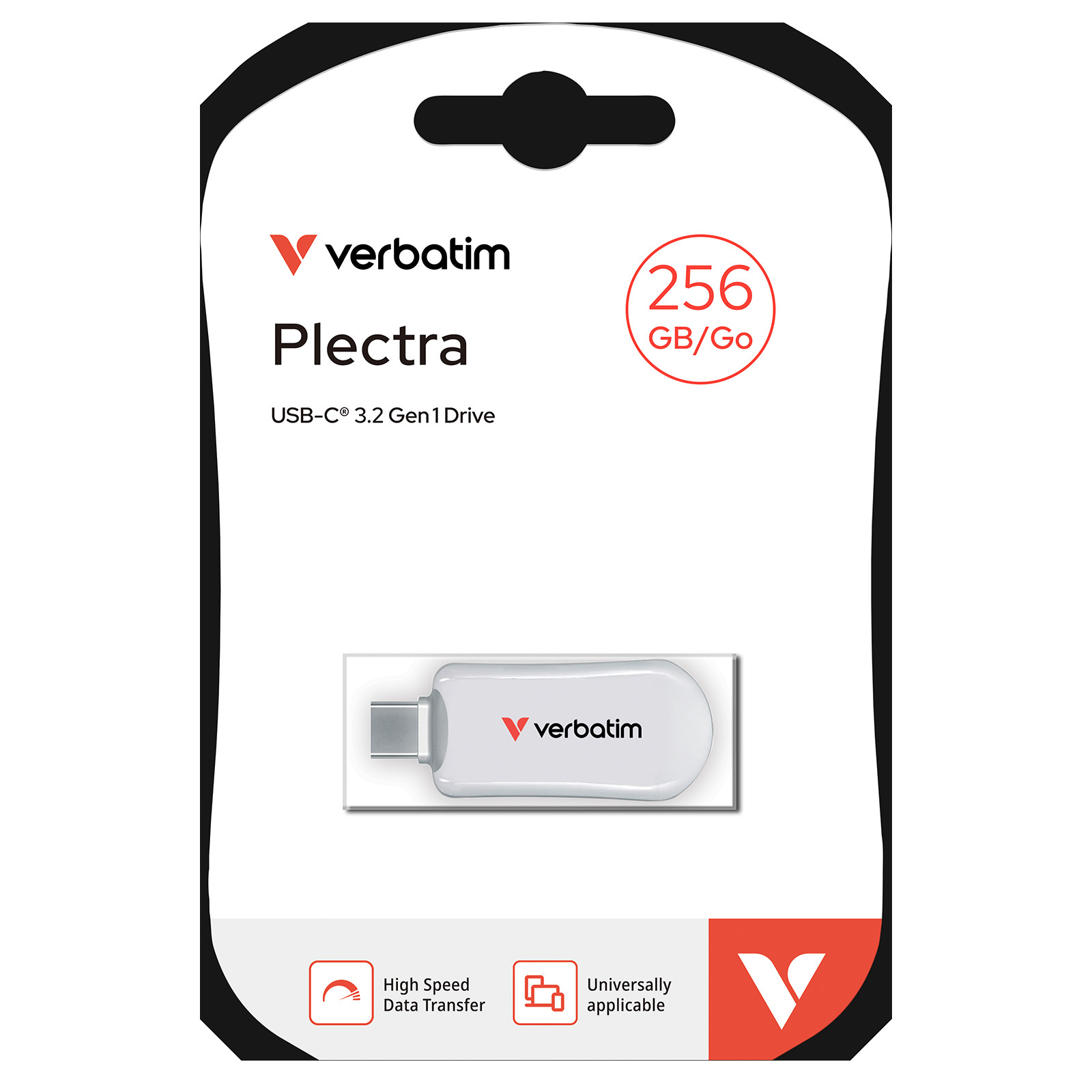 VERBATIM Plectra USB-C Flash Drive White 256GB