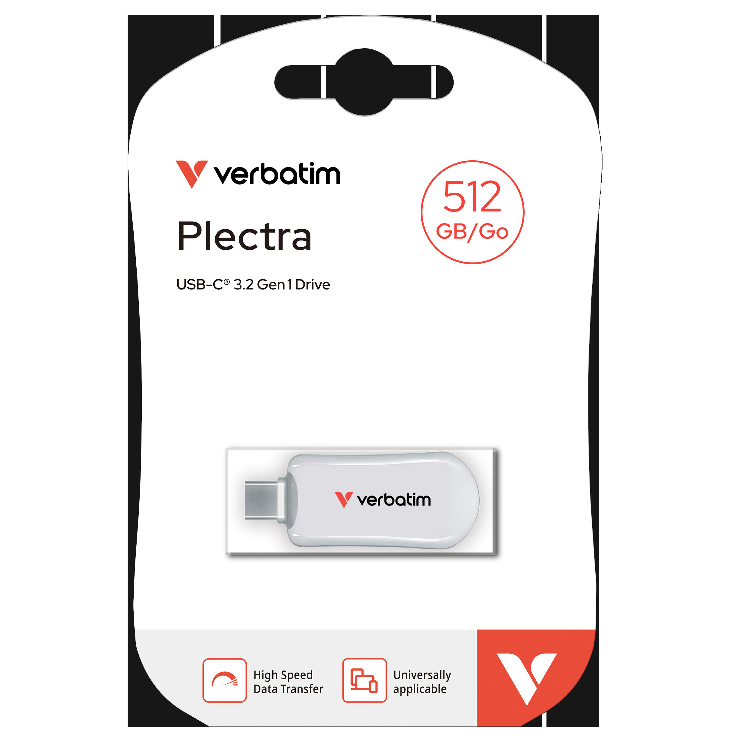 VERBATIM Plectra USB-C Flash Drive White 512GB
