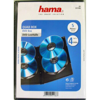 HAMA DVD-boks 4 stk plater 5pk