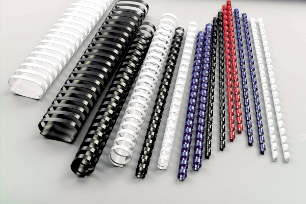 Plastspiral GBC 12mm 21 ringer sort(100)