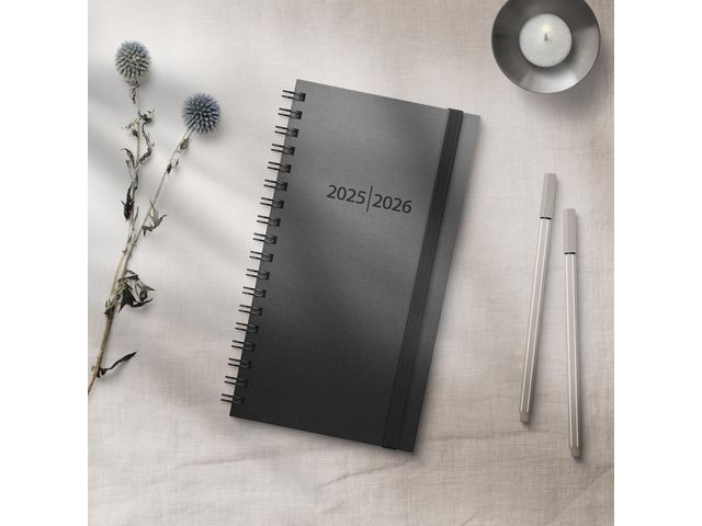 BildeKalender Grieg Slim Spiral 25/26 Sort