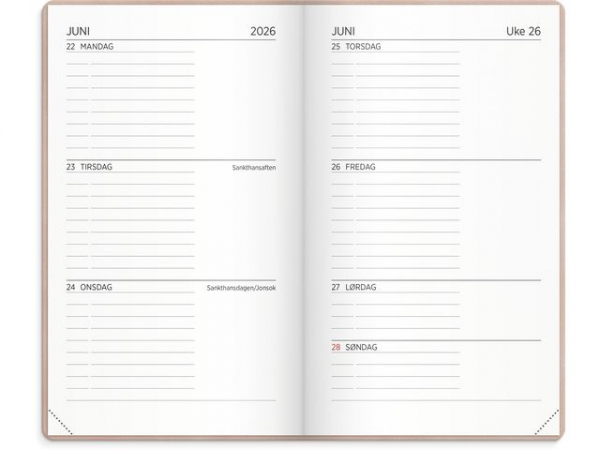 Studentkalender Grieg Xl 25/26 Rosa
