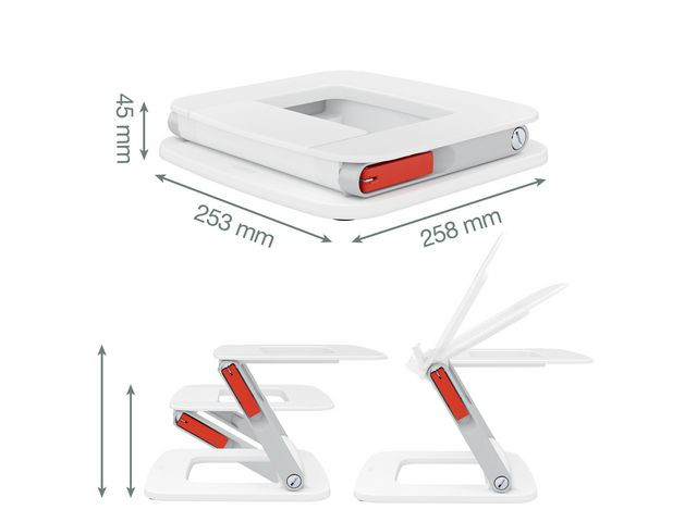 Laptopholder Leitz Ergo Multivinkel Hvit