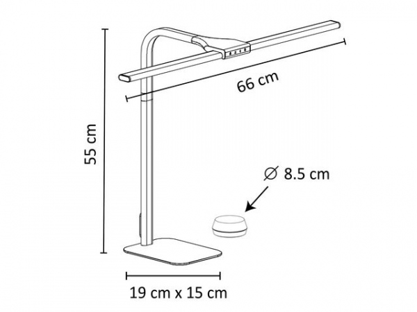 Lampe Unilux Led Strata M/Fot Sort