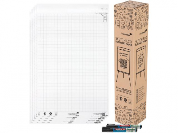 Flippoverblokk Legamaster Rute 65X98 (5 stk)