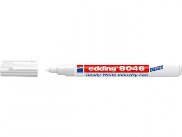 Merkepenn Edding 8046 Industri Hvit (10 stk)