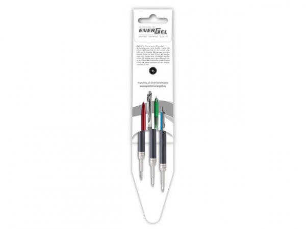 Refill Geleroller Pentel 0,7Mm Sort (3 stk)