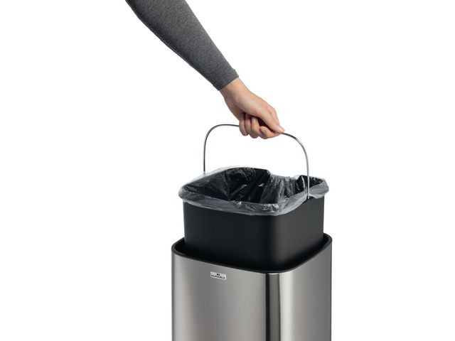 BildeAvfallsbeholder Durabin Notouch 21L Stål