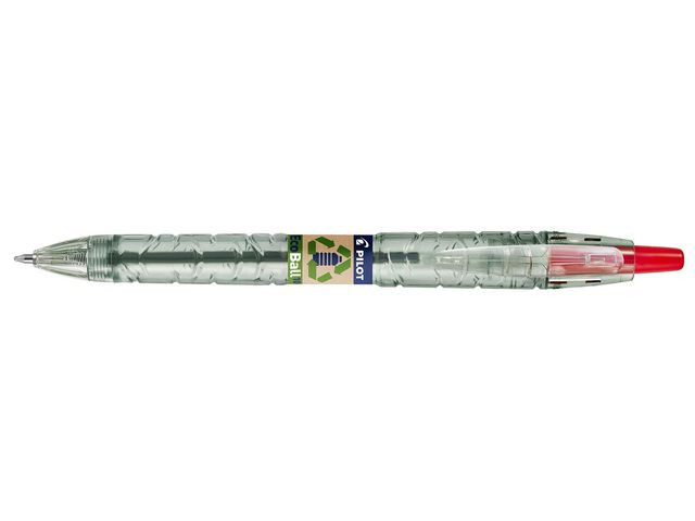 BildeKulepenn Pilot B2P Ecoball 1,0 Rød (10 stk)