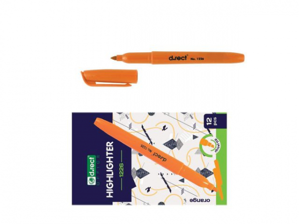 Tekstmarker D.rect 1226 Orange (12 stk)