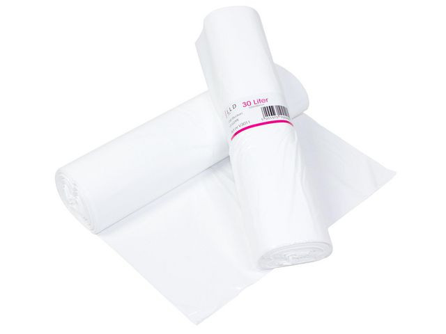 BildeAvfallspose Ldpe 52X58 12My Hvit (100 stk/rull, 10 ruller)