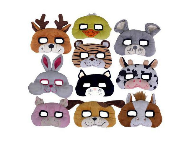 BildeAnsiktsmaske Dyr (10 stk)