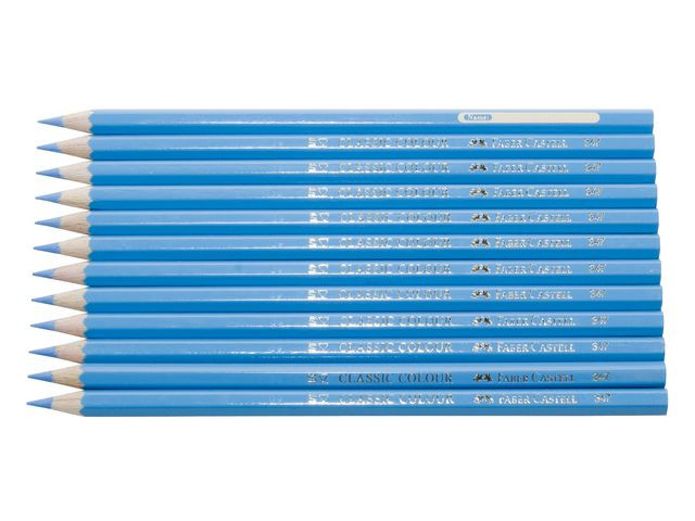 BildeFargeblyant Faber-Castell Std. Lblå (12 stk)
