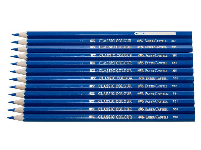 BildeFargeblyant Faber-Castell Std. Mblå (12 stk)