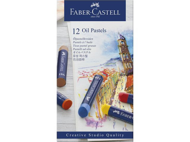 BildeOljepastellkritt Faber Castell (12 stk)