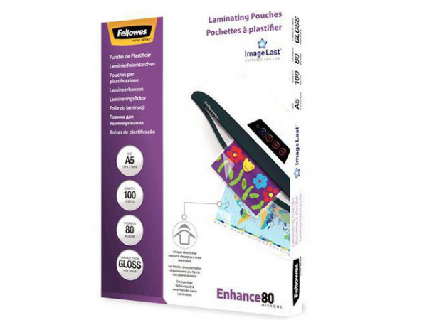Lamineringslomme Fellowes A5 80My (100 stk)