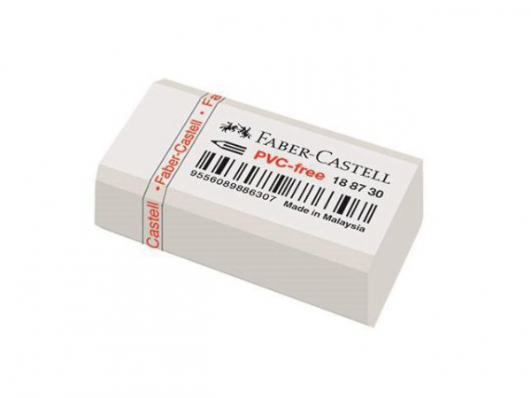 Viskelær Faber-Castell 7086 Hvit (30 stk)