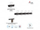 Klesknagg Alba 5 Kroker 76Cm Sort/Metal