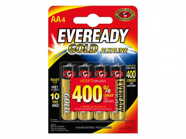 Batteri Eveready Gold Aa/Lr6 (4 stk/pk, 12 pakker)