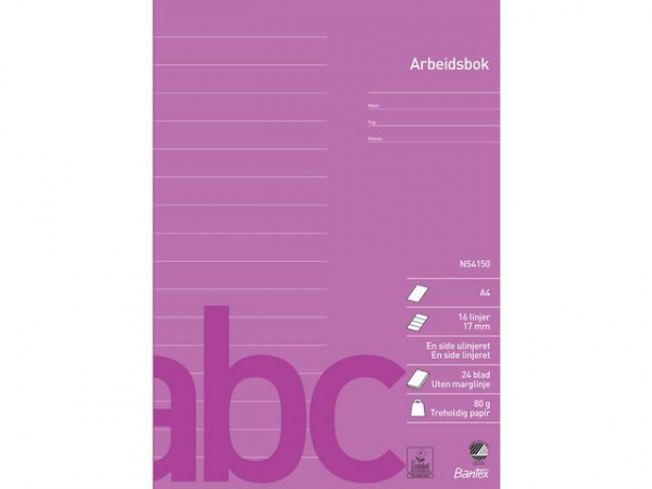 Arbeidsbok Bantex A4 80G 17Mm Linjert (15 stk)