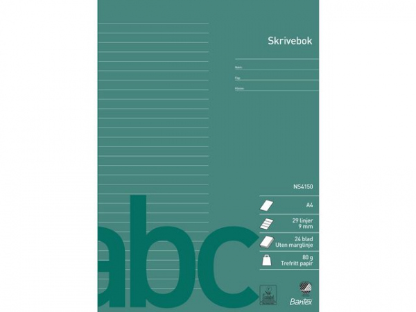 Skrivebok Bantex A4 80G 9Mm Linjer (25 stk)