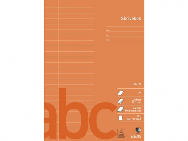 Skrivebok Bantex A4 80G 11,5Mm Lin Marg (25 stk)