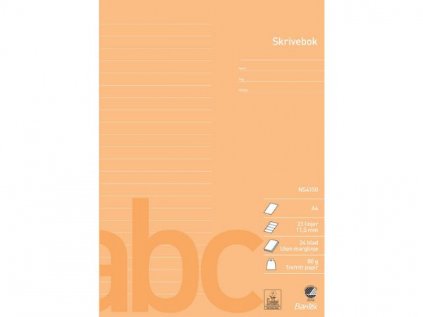 Skrivebok Bantex A4 80G 11,5Mm Linjer (25 stk)