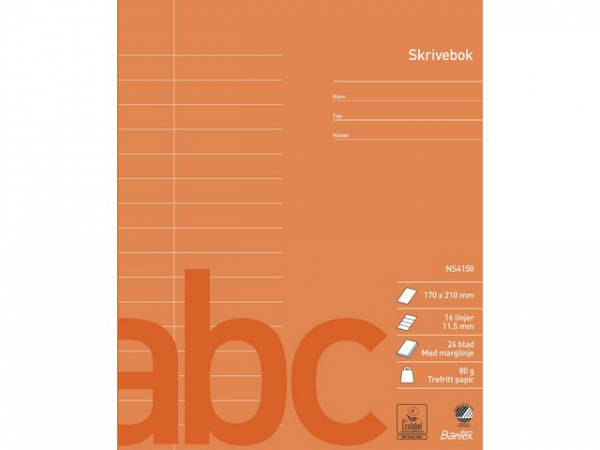 Skrivebok Bantex 17X21 80G 11,5Mm Lj Mrg (15 stk)