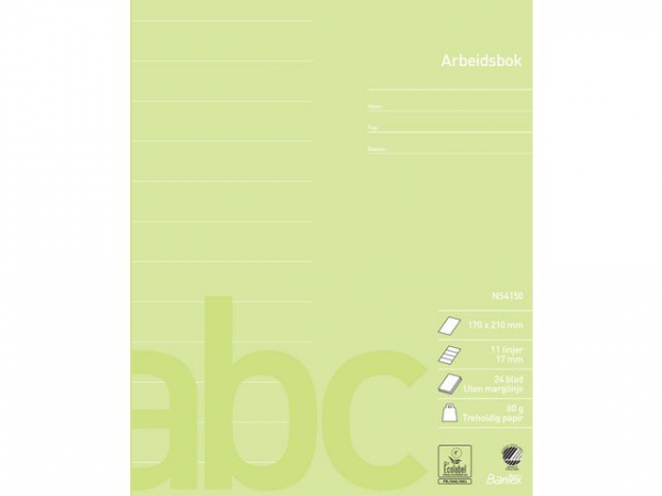 Arbeidsbok Bantex 17X21 80G 17Mm Linjert (15 stk)