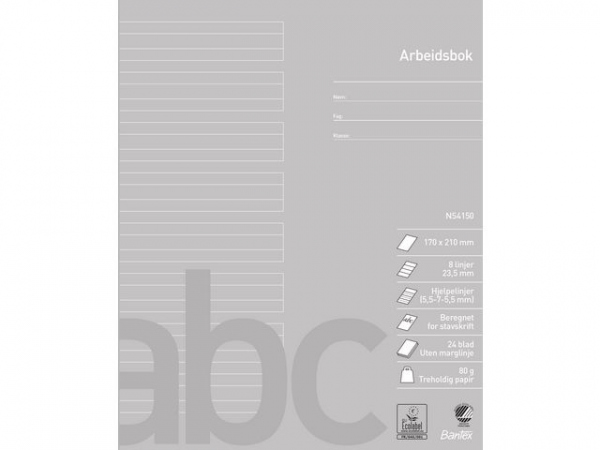 Arbeidsbok Bantex 17X21 80G 5,5:7:5,5 (15 stk)