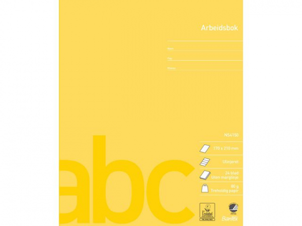 Arbeidsbok Bantex 17X21 80G Ulinjert (15 stk)
