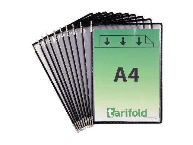 BildeLomme Tarifold A4 Pp Sort (10 stk)