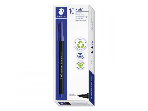 Fiberpenn Staedtler Noris 326 1,0Mm Sort (10 stk)