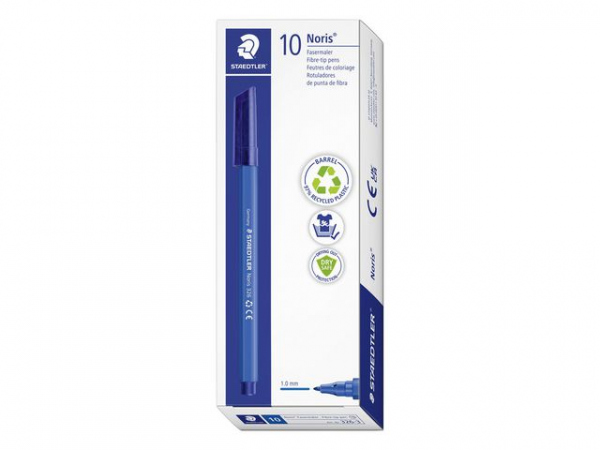 Fiberpenn Staedtler Noris 326 1,0Mm Blå (10 stk)