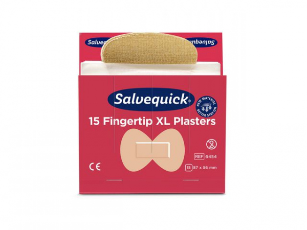 Fingertupplaster Salvequick Refill (15 stk/pk, 6 pakker)