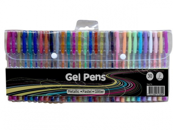 Geleroller Metallic Glitter Pastell (30 stk)