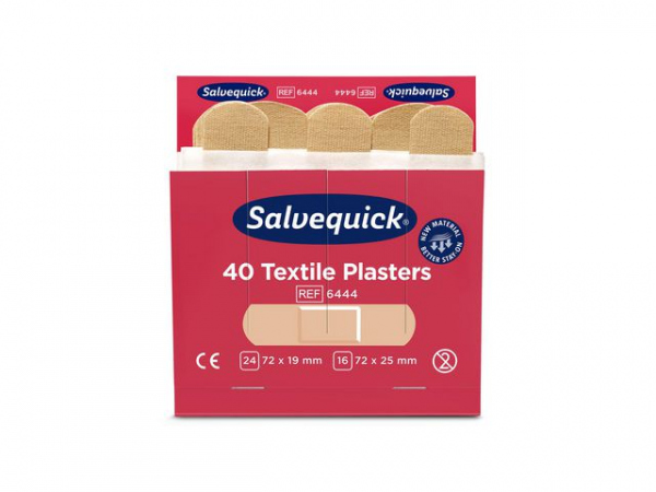 Plaster Salvequick Tekstil Refill (40 stk/pk, 6 pakker)
