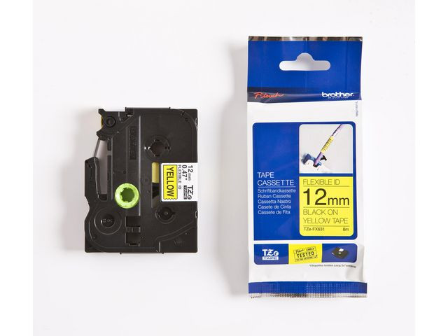 BildeTape Brother Tze-Fx631 12Mmx8M Sort/Gul