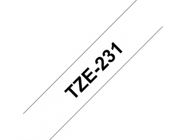 BROTHER Tape TZE-231 12mm Black on White