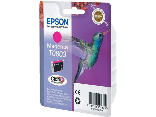 BildeBlekk Epson T0803 C13T08034011 Rød